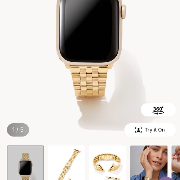 Kendra Scott Alex 5 Link Watch Band-Gold Tone - Picture 12 of 14